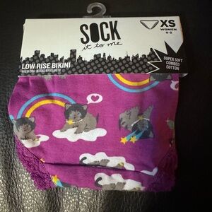 NWT SOCK IT TO ME low rise briefs XS cats with laser eyes